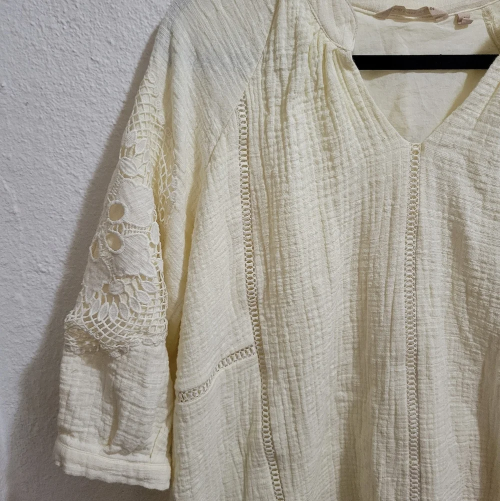 Soft Surroundings Magnolia Cotton Guaze Top - Picture 5 of 7